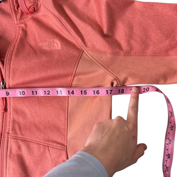 North Face Full Zip Hooded Jacket Salmon Orange Size Medium - Picture 8 of 9